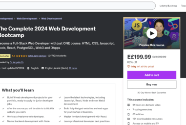 The Complete 2024 Web Development BootcampBy Angela Yu